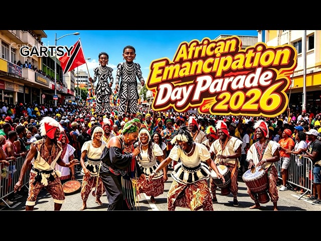 African Emancipation Day Parade Live on the streets of Port of Spain  Trinidad