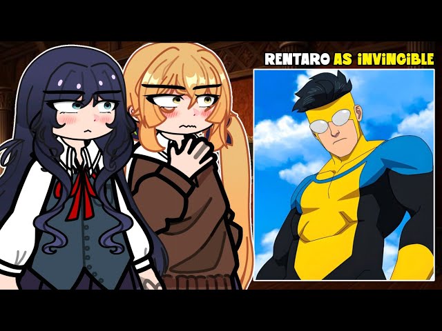 🇺🇸/🇧🇷/🇪🇸 The 100 Girlfriends react to Rentaro as Invincible  | Gacha reaction