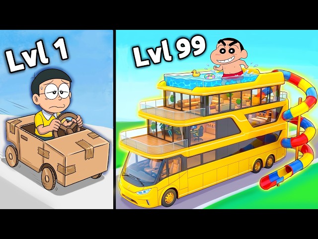 Upgrade the Vehicle to Win | Shinchan Vs Nobita 😆