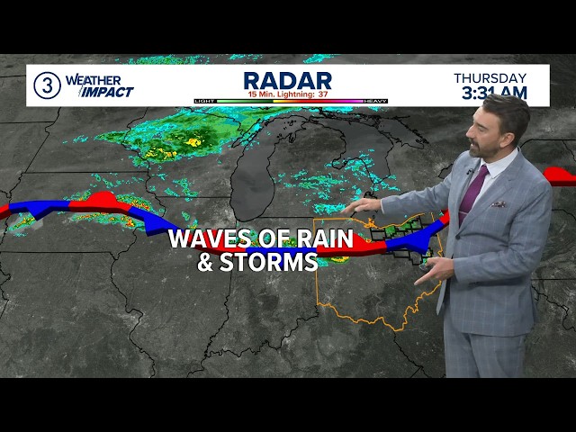 Tracking waves of rain and storms: Cleveland weather forecast for Sept. 17, 2026