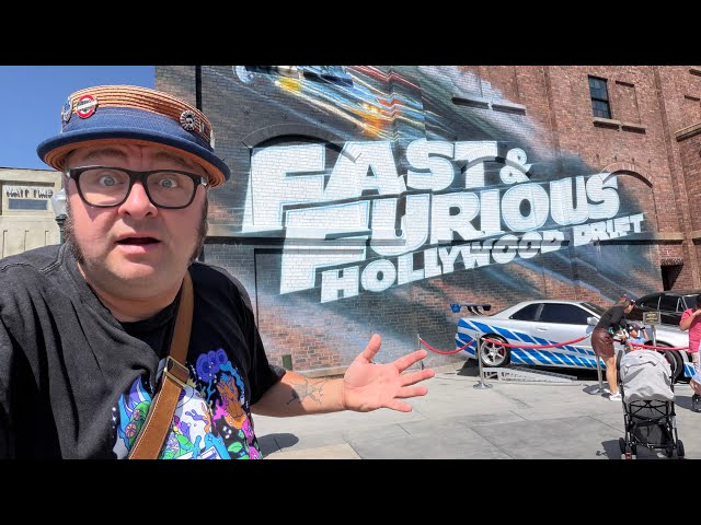 Riding the Fast & Furious Hollywood Drift at Universal Studios Hollywood - Brand New Roller Coaster