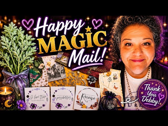 Picking Mugwort + Opening Magic Mail ✨ Charm Trading with Debby @DebbysWitchyVlog 