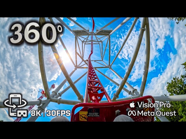 CAN YOU SURVIVE THE LOOP? 😱 Sky Scream 360 VR Roller Coaster 🟥 8K HDR Ultimate Vision Pro Immersion