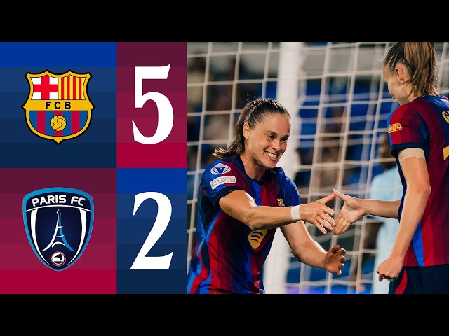 HIGHLIGHTS | FC BARCELONA 5 vs 2 PARIS FC | UEFA WOMEN'S CHAMPIONS LEAGUE FINAL 🔵🔴