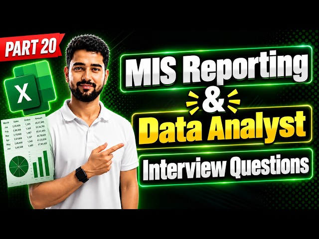 MIS Reporting & Data Analyst Interview Questions | Data Analysis Questions & Answers | Part 20