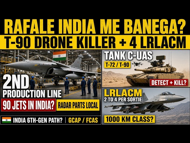 India Ka 6th Gen Fighter Plan?!,India Ka Rafale Factory Plan?,T-90 Drone Killer,Su-30MKI 4 LRLACM