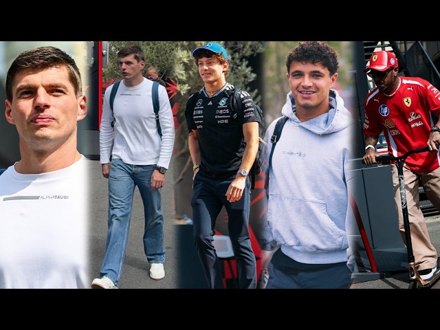 Max Verstappen arrives with a fresh trim & no team kit in Baku | F1 Drivers arriving in Paddock
