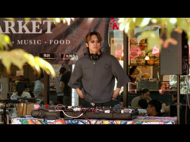Performing live techno at a local Chinatown