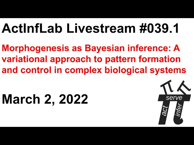 ActInf Livestream #039.1 ~ "Morphogenesis as Bayesian inference...."