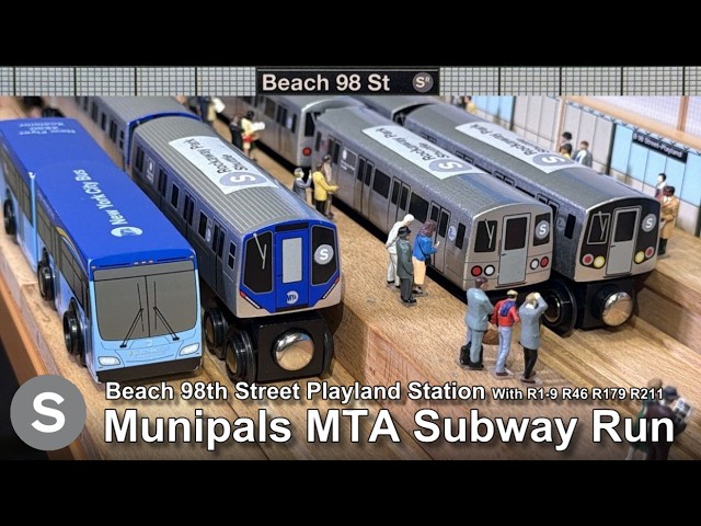 Munipals MTA Beach 98th Street Subway Run With R211 R179 R46 + R1-9 Rockaway Parade Train Special!