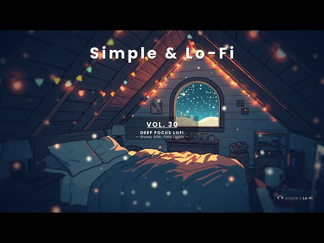 First Snowfall, Fairy Lights ❄️ Cozy Lofi for Sleep & Relaxation