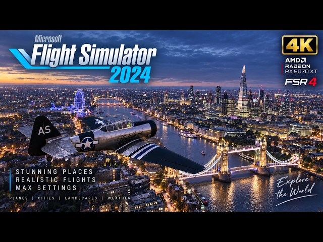 MSFS 2024 Looks INSANE in 4K! | Ultra Settings | RX 9070 XT + FSR 4