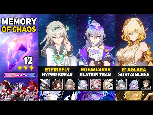 E1S1 Firefly & E0 Silver Wolf LV999 & E1 Aglaea Sustainless | MOC 12 Starward Mode | HSR 4.6