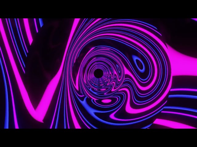 Purple Blue Colorful Neon Tunnel – Trippy VJ Loop Background Visuals 4K - Wallpaper Animation Loop