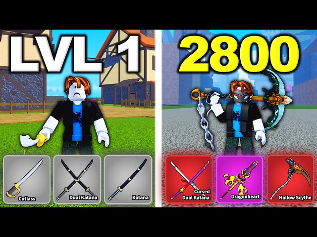 Noob To Max COLLECTING EVERY SWORD In Blox Fruits