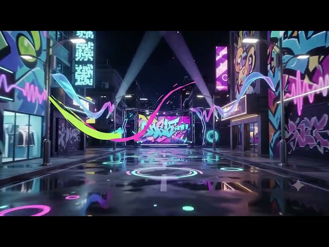 Urban Neon Street Culture | Hip Hop Street Dance LED Background | Neon Graffiti VJ Loop 4K