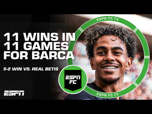 'UNSTOPPABLE!' Lamine Yamal SHINES in Barcelona’s 5-2 win over Real Betis ⭐️ | ESPN FC