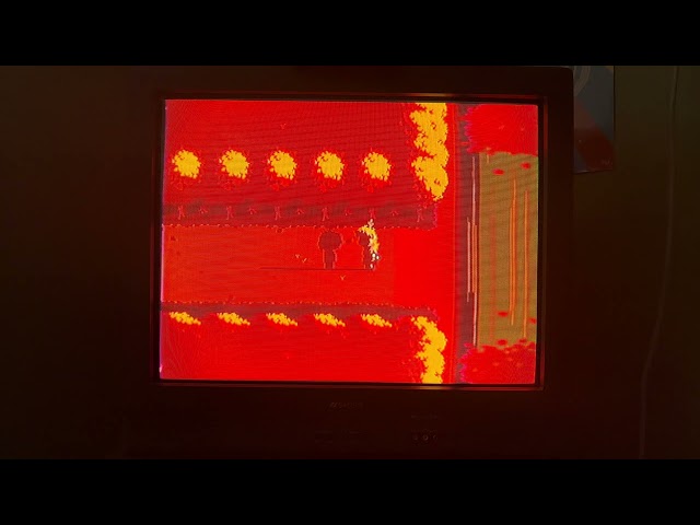 Deltarune Chapter 5 Weird Route Lake Scene on CRT TV