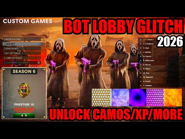 *NEW* INSTANT BOT LOBBY GLITCH COLD WAR! UNLOCK CAMOS/XP/PRESTIGES/MORE! COLD WAR GLITCHES! (2026)