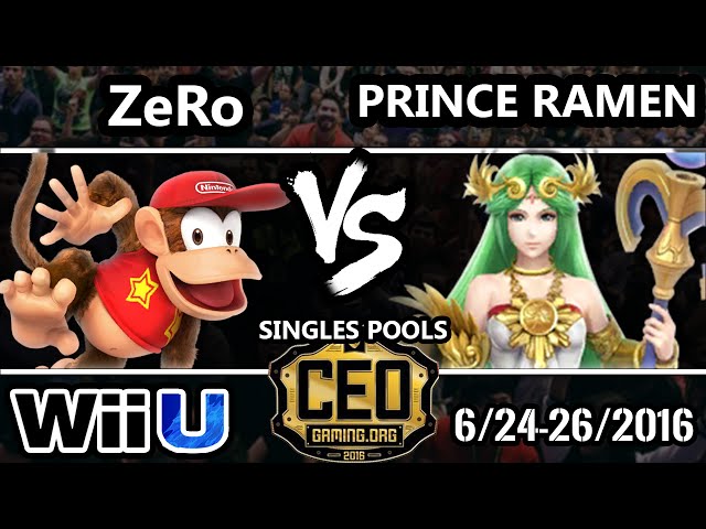 CEO 2016 Smash 4 - TSM | Zero (Diddy Kong) Vs. Prince Ramen (Palutena) SSB4 Tournament - Smash Wii U