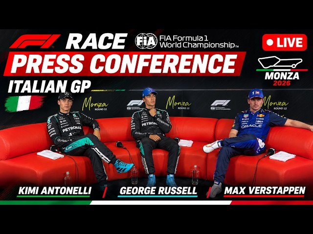 F1 Race Press Conference - Italian GP | Kimi Antonelli, George Russell, Max Verstappen