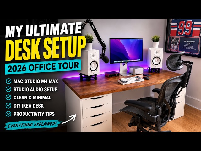 My Ultimate YouTube Desk Setup 2026 | Productivity & Editing Workspace