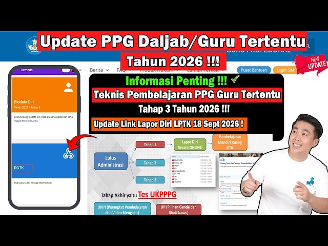 Penting !!! TEKNIS PEMBELAJARAN TERBARU PPG GURU TERTENTU TAHAP 3 TAHUN 2026 !!! POINT 3 PENTING