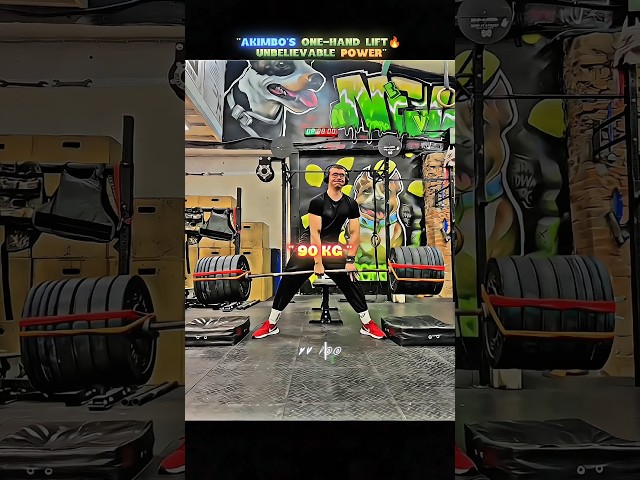 "10 kg vs 90 kg Challenge"🔥 | Akimbo69’s Unbelievable One-Hand Lift #akimbo69 #armwrestling #shorts