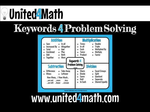 United 4 Math: Keywords for Problem Solving