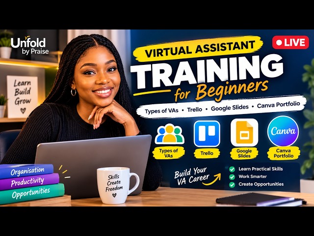 Virtual Assistant Training for Beginners | Types of VAs, Trello, Google Slides & Canva Portfolio