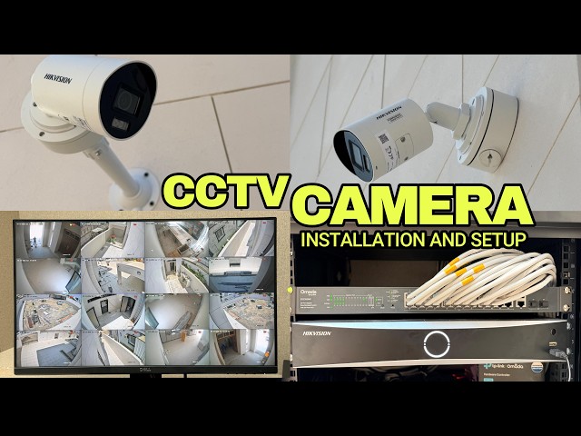 Hikvision IP Camera Installation FULL SETUP CAT6A | 8MP ColorVu Pro + 6MP Dome + 32CH NVR #hikvision