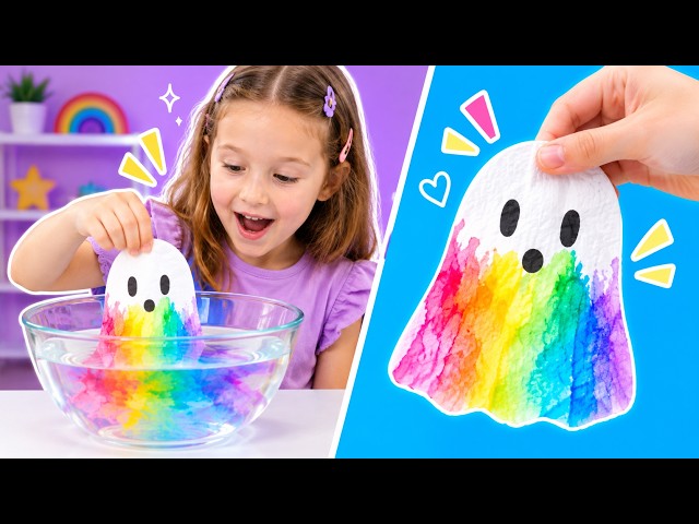 A Colorful Paper Ghost for Halloween! 👻🌈 DIY Crafts & More