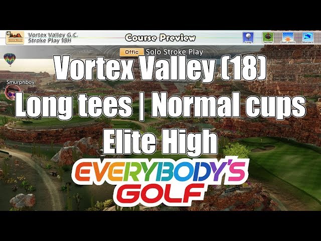 Everybody's Golf (2017) PS4 | Vortex Valley (18) | Long tees | Normal cups | Elite High