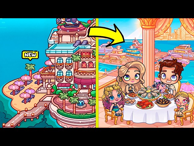 🛥️🏖️🍹ПЛЯЖ ВОЗЛЕ ОТЕЛЯ AVATAR WORLD ИСТОРИЯ РУТИНА СЕМЬИ ОБНОВЛЕНИЕ СЕКРЕТЫ СЕРИАЛ
