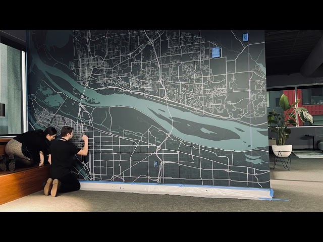Office Wall Mural - Portland / Vancouver Map
