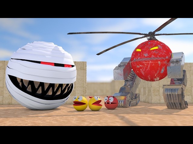 🔴 Pacman Universe Reimagined: Live 3D CGI Showcase & Creative Robot Animation