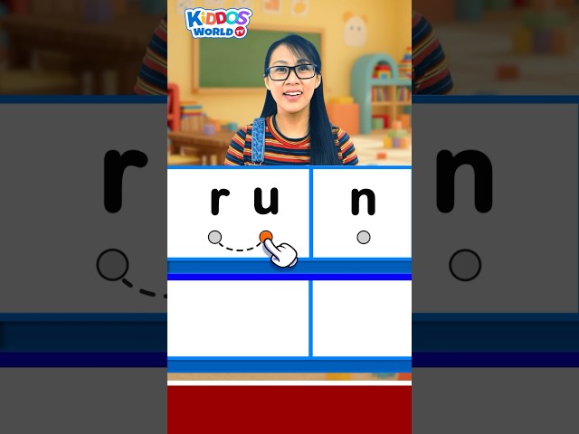 Learn to Blend the CVC Word RUN with Miss V | Phonics for Kids