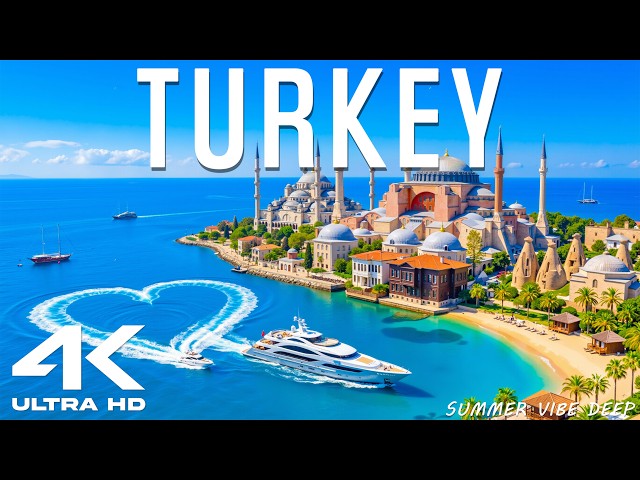 [4K] Turkey 🇹🇷 | Istanbul, Bosphorus & Golden Coastline | Deep House UHD