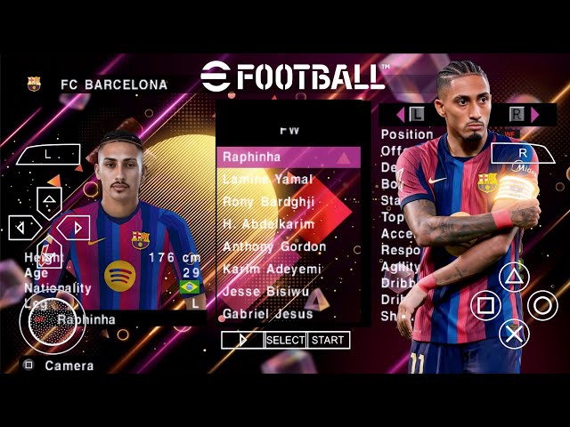 EFOOTBALL PES 2027 PPSSPP EUROPEUS | PES 2027 PSP | NOVAS FACES 4K ELENCOS ATUALIZADOS + KITS 26/27