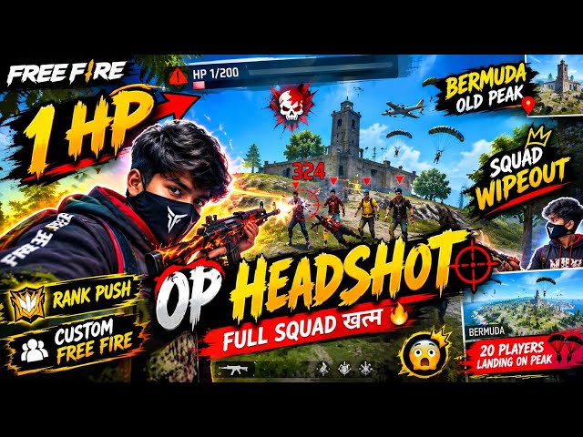 FREE FIRE LIVE 🔥 | RANK PUSH + CUSTOM ROOM 😈 | ADITYA LIVE | FREE FIRE LIVE 45