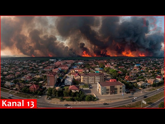 Fire engulfs Russian resort near Anapa for nearly 24 hours - flames visible from space