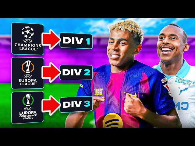 I Made the UCL, UEL and UECL into 1 League! (with Promotion and Relegation) 🤩