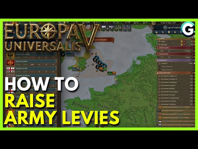 How to Raise Army Levies in Europa Universalis 5 (Full Guide)