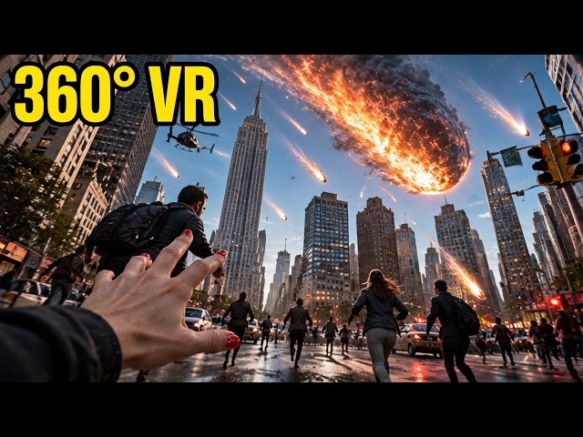 Giants Comet Is Falling On New York - 360° VR (Apocalypse Experience)