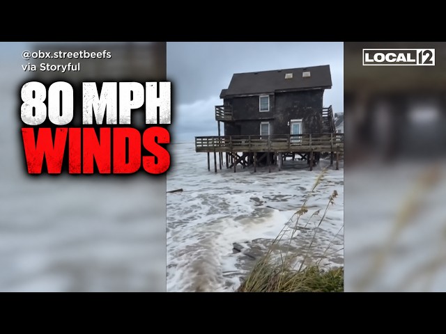 Nor’easter tears apart Outer Banks highway, cuts off islands from mainland