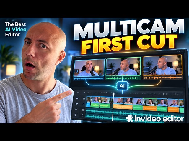 The Best AI Video Editor for Multicam Podcasts (invideo editor)