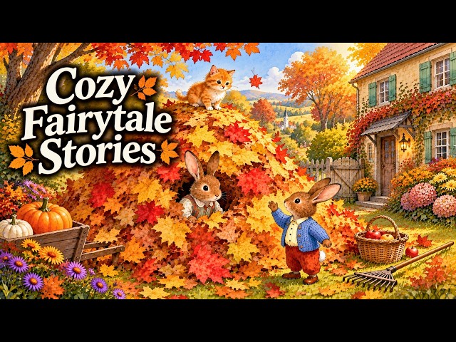 The Biggest Leaf Pile in Bramble Village 🐰🎃 | Cozy Autumn Music & Gentle Storybook Ambience