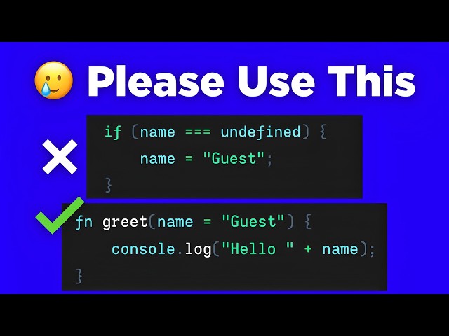 JavaScript Default Parameters Explained | Write Cleaner Functions