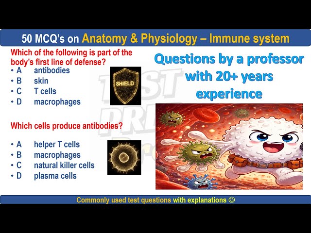 50 Immune system practice questions by professor | #immunesystem #immunity #immunology #immunology