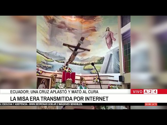 👉 ECUADOR: UNA CRUZ DE MADERA LE CAYÓ EN LA CABEZA AL SACERDOTE Y MURIÓ EN EL ACTO